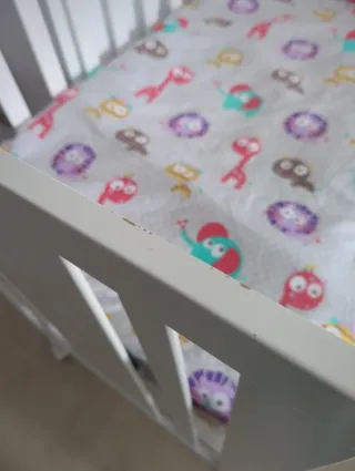 Cuna colecho grande con ruedas + accesorios