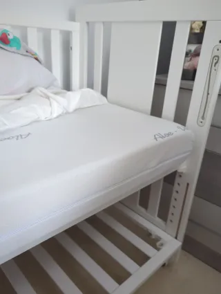 Cuna colecho grande con ruedas + accesorios