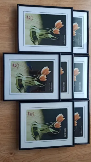 Pack 7 Marcos de fotos negro 24x30cm. Nuevo.