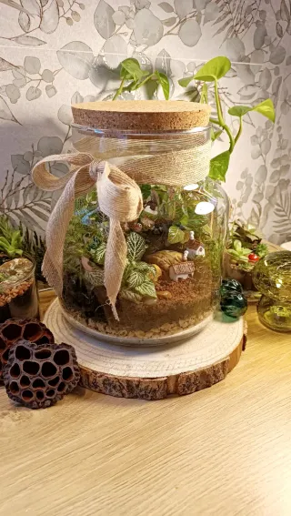 Terrario Casitas. Jardín eterno