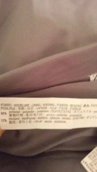 Falda Zara Gris Larga Volantes