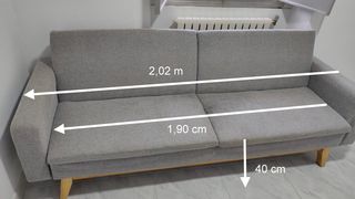 Sofá Cama Plegable Gris