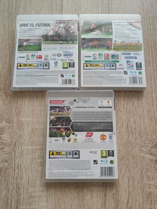 Lote 3 Juegos PS3: FIFA 10, 15 y PES 2011