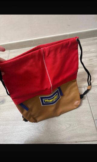 Borsa a sacco Wrangler marrone e rossa