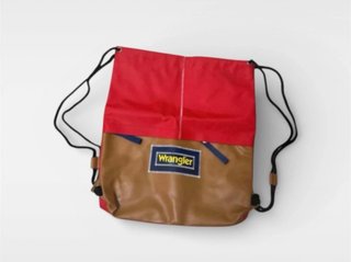 Borsa a sacco Wrangler marrone e rossa