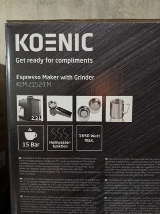 Cafetera Koenic KEM 21524 M con Molinillo