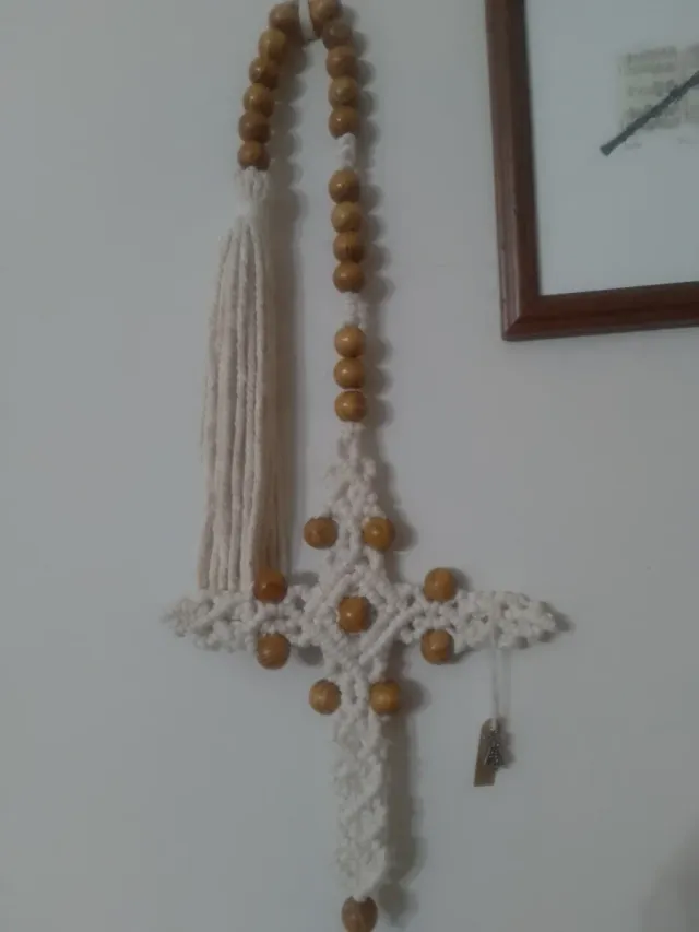 Cruz intención por la paz Macramé