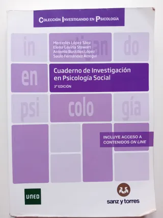 Libro cuaderno de investigación psicología social