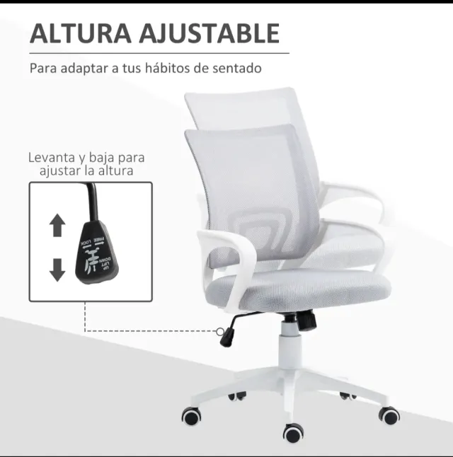 Silla de oficina giratoria de malla