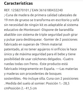 Cuna convertible en escritorio y en cuna colecho.