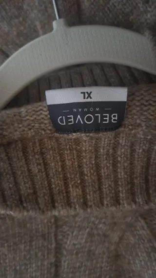 Jersey beige trenzado