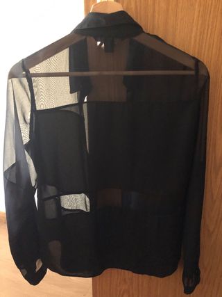 Blusa semitransparente Blanco Talla XS