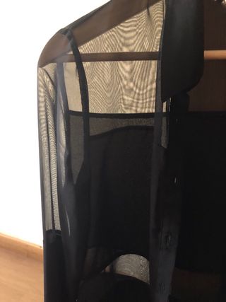 Blusa semitransparente Blanco Talla XS