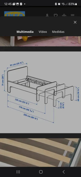 Struttura Letto IKEA Släkt Bianca