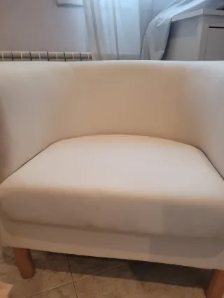 Butaca Ikea beige/blanca