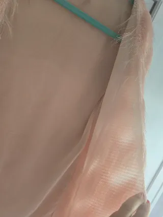 Chaqueta de flecos rosa talla única