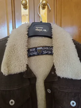 Cazadora pana forrada borrego marrón