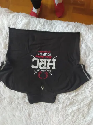 Polo juvenil crop top Fouganza negro