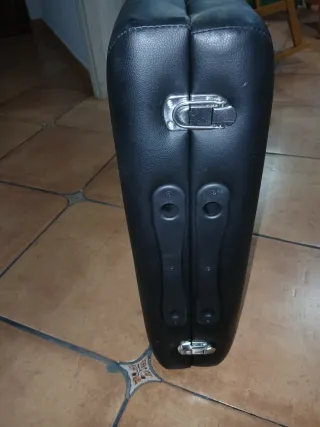 Camilla plegable portátil negra