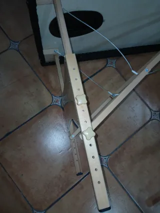 Camilla plegable portátil negra