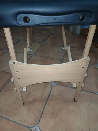 Camilla plegable portátil negra