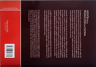 Libro Gestión de la producción en cocina