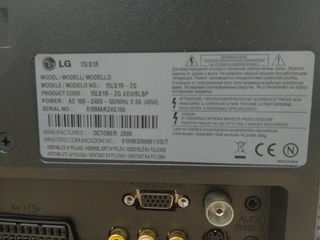 Televisor LG 15 pulgadas Negro