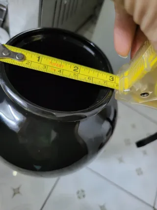 Jarrón decorado en oro de ley