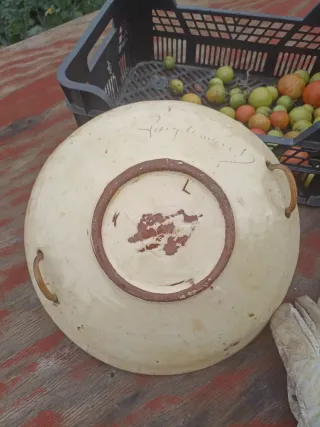 Plato cerámica esmaltada Puigdemont