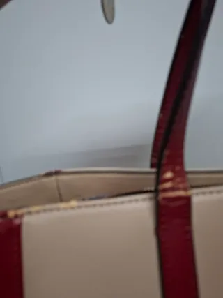 Bolso Tous Beige y Rojo Flores Oso