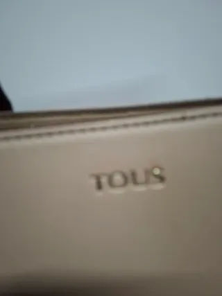 Bolso Tous Beige y Rojo Flores Oso