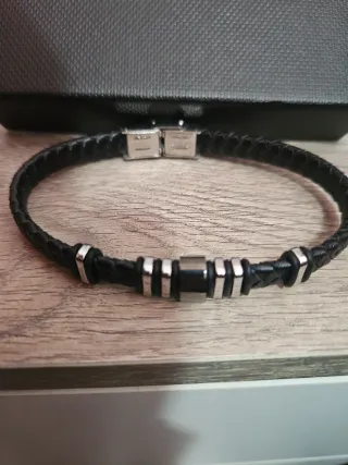 Pulsera Viceroy Hombre Negra y Plateada