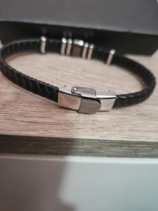 Pulsera Viceroy Hombre Negra y Plateada