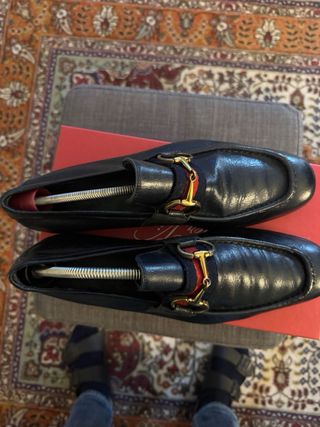 Mocassini Gucci Pelle Blu Uomo Taglia 40