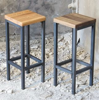 Taburetes Metálicos Negros