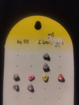 Orecchini Argento 925 Cuore Smaltato