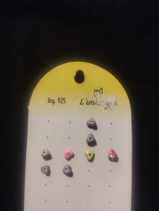 Orecchini Argento 925 Cuore Smaltato