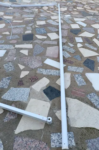 Estructura Toldo Terraza Metal Blanco