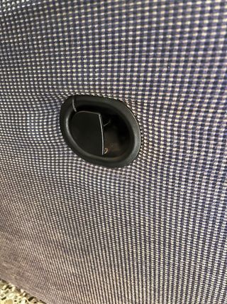 Sofá orejero gris tela