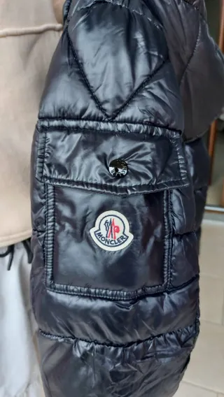 Moncler Giubbotto Piuma Nero Lucido Uomo M
