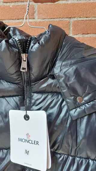 Moncler Giubbotto Piuma Nero Lucido Uomo M