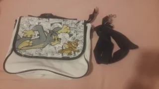 Bolso Cartera Tom y Jerry Blanco