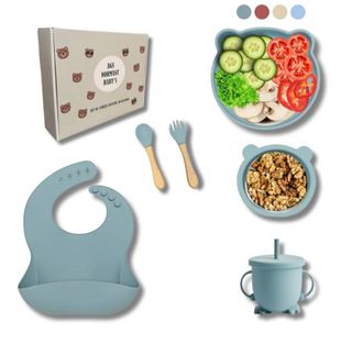 Kit de baberos de silicona para bebé