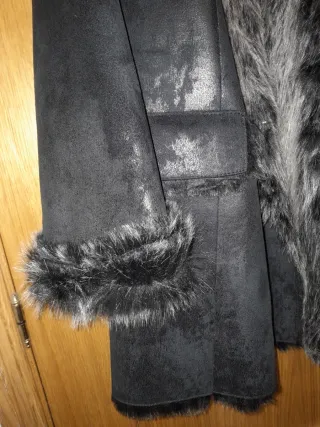 Abrigo Mafecco Negro Talla 50 Forro Pelo