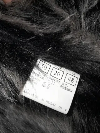 Abrigo Mafecco Negro Talla 50 Forro Pelo