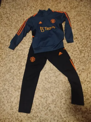 Chándal Manchester United Adidas Azul/Naranja