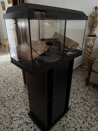 Acuario Doble con Mueble Negro