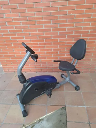 Bicicleta Estática Reclinada Azul