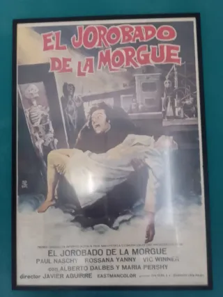 Cartel de cine El Jorobado de la Morgue 1973 origi