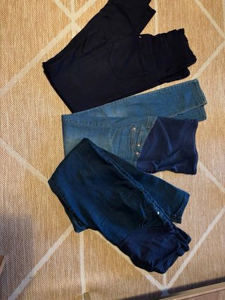 Pantalones premamá azules